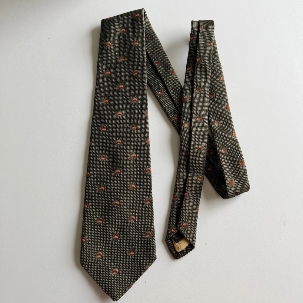 Robert Talbott Best of Class Tie Orange Geometric Classy Gold Business Work - Picture 2 of 6